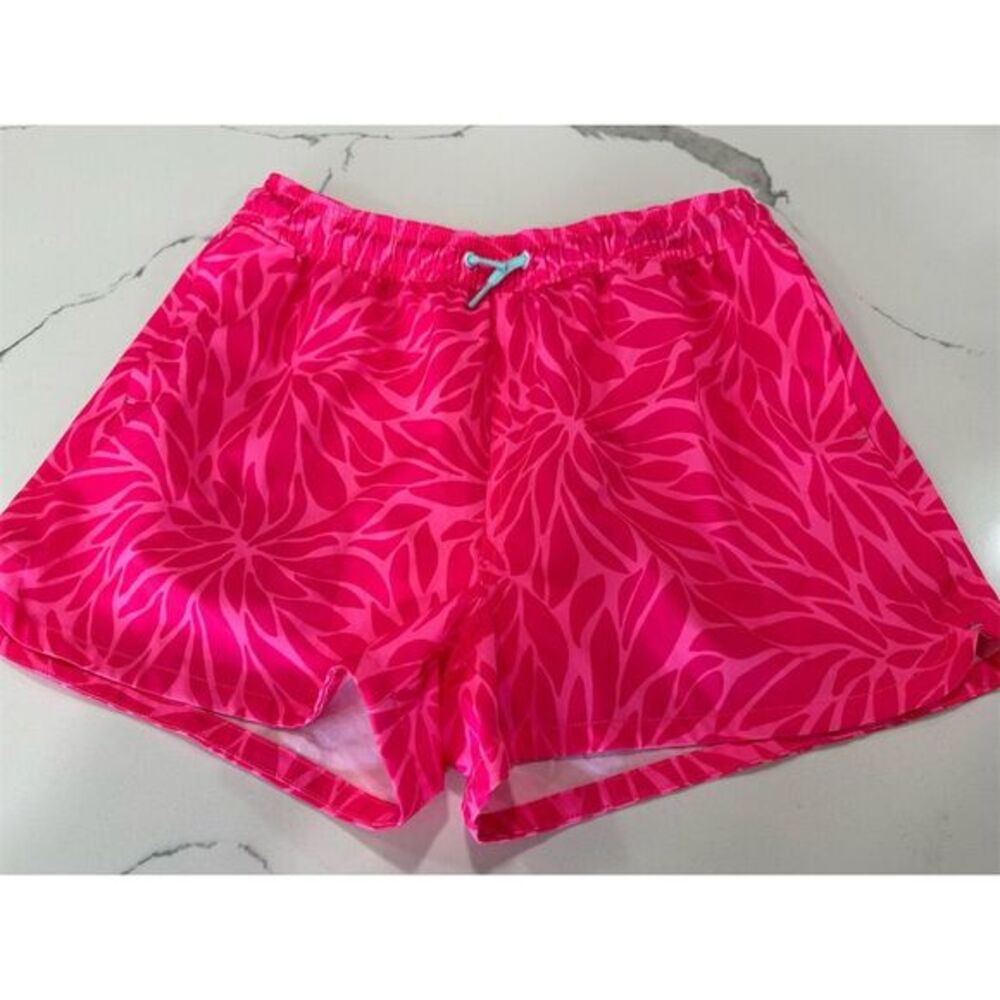 Vineyard Vines Girls‎ Sz XL Pink Tropical Leaf Performance Shorts